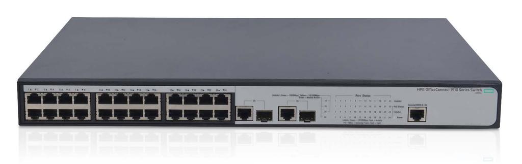 Overview Models HPE OfficeConnect 1910 24 Switch HPE OfficeConnect 1910 48 Switch HPE OfficeConnect 1910 8 PoE+ Switch HPE OfficeConnect 1910 24 PoE+ Switch JG538A JG540A JG537A JG539A Key features