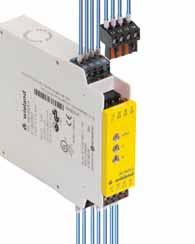 Depending on the application and the selected device, the safety relays can be