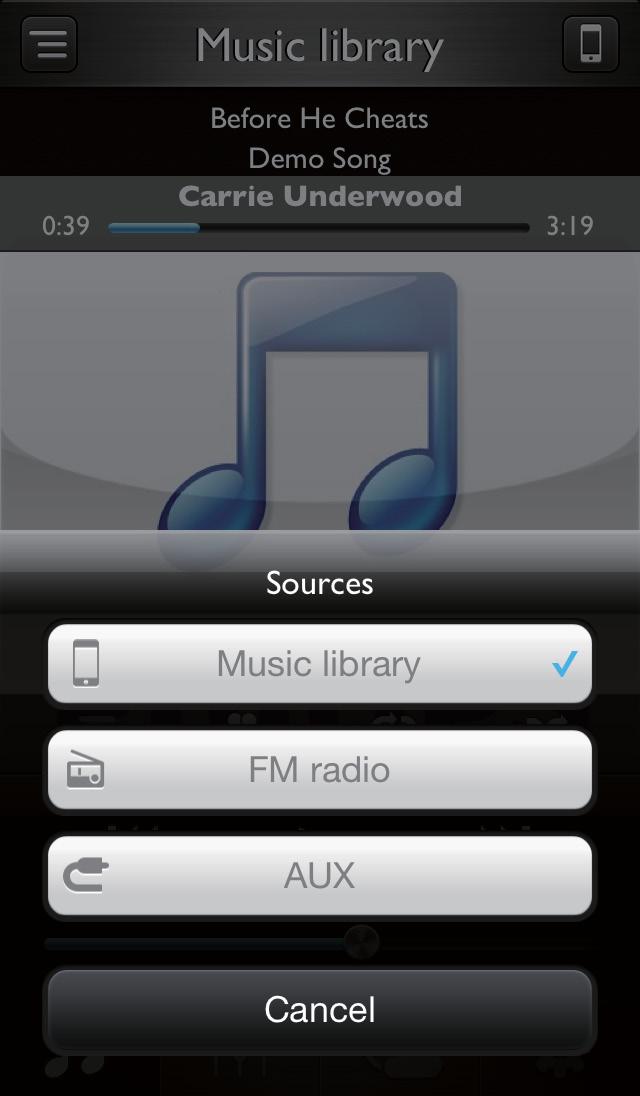 2 Follow on-screen instructions to finish the registration. Play music in the ipod/iphone Make sure that you have installed the HomeStudio app on your ipod/iphone.