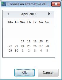 The table with the new dates will now show.