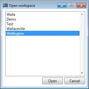 The open workspace window should now be visible.