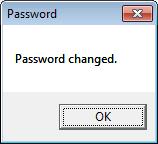 It will first warn you that once the password changed it will log you off and you will need to login again with the new password.