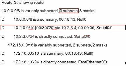 0.0.0/8 to summary, for example, if you use the command ip summary-address eigrp 123 10.2.0.0 255.255.0.0 you will leave a /16 network in the output of the show ip route command.