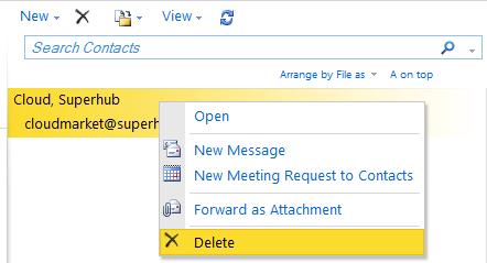 If you have your Reading Pane open click once on the contact you wish to view, the details will be displayed in the Reading Pane.