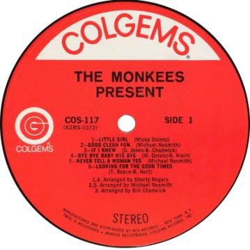 Label 70 Red/White Label Colgems logo at left Years: 1970-1972 Numbers: reissues; 5010; 329;