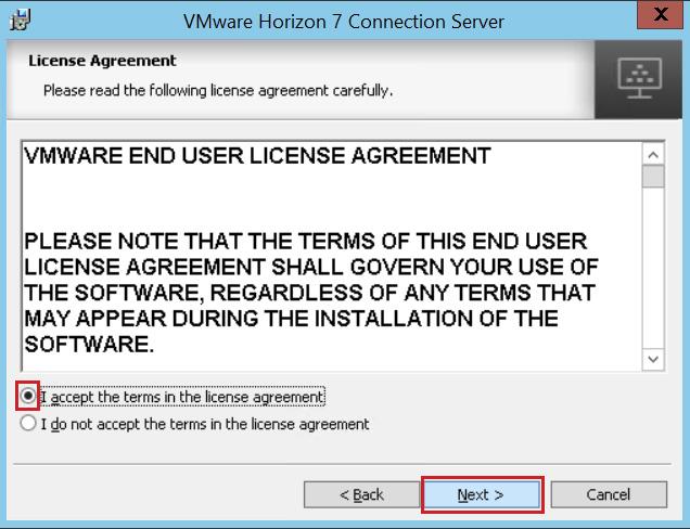 3. On the License Agreement page, accept the end-user license agreement, and click Next. Figure A4-2: Accept the End-User License Agreement 4.
