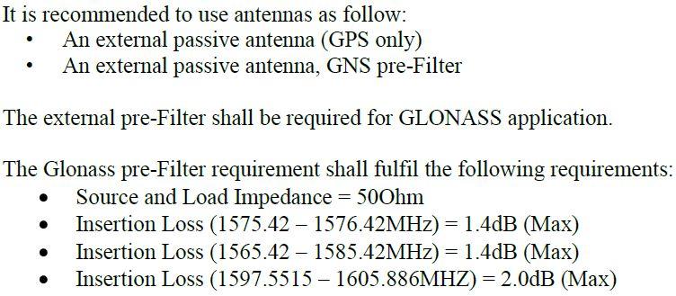 5.4 Recommended Antennas Type Manufacturer Part Number Primary & Diversity Taoglas 1 TG.30.8113 Primary & GPS Taoglas 1 MA.301.A.AB.001 Note 1 : U.FL to SMA adapter required.