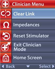 To enter the Clinician Menu you must enter a password. From the System Settings menu: 1. Select the Clinician Menu. The Password screen displays.