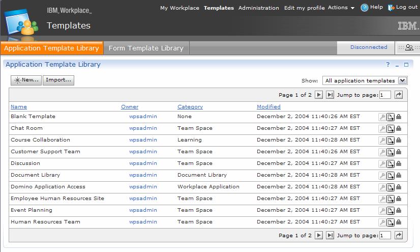Application Template Editor Assembly tool for building composite applications Browser-based 1. Define a set of Pages 2.