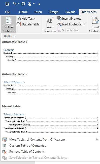 Add Table of Contents Adding a table of contents will allow the student to easily pinpoint necessary information and access a desired section.