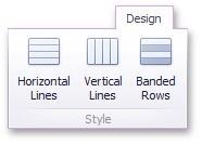 Grid Lines Grid Lines Banded Rows The Horizontal Lines and Vertical Lines buttons control