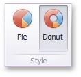 To select the diagram style, use the Pie and Donut