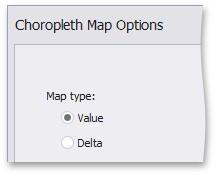Note You can fill several data item containers in the Maps section and use the Values drop-down menu to switch between the provided values.