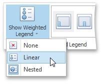 233 To select the required weighted legend type, use the Show Weighted Legend button in the Weighted Legend section of