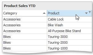 Sort Grid Rows To sort records by a column's values and replace existing sort conditions that are applied to the current or other columns, click the target column's header until an Up or Down
