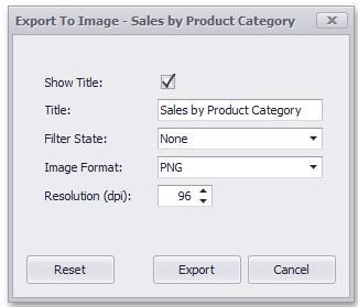 Filter State - Specifies the filter state's location in the exported document. Auto Arrange Content - Specifies whether or not cards are arranged automatically in the exported document.