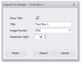 319 Export to PDF Page Layout - Specifies the page orientation used to export a dashboard item. Size - Specifies the standard paper size.