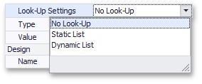Static List - click the ellipsis button to add static values for the current dashboard parameter.