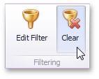 56 Clear Filtering To clear filtering in the Designer, select the target