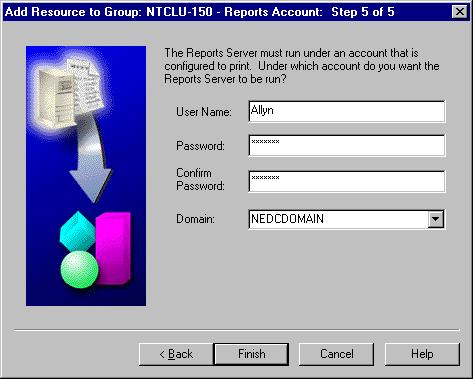 Specifying an Account for the Reports Server to Use 12.6 Specifying an Account for the Reports Server to Use For the Reports Server to run properly, it must have access to one or more printers.