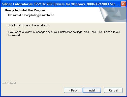 D. Choose destination location It is for saving the CP201x driver software in destination location of