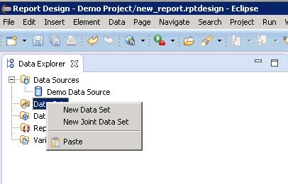 Create a Dataset With the database connection established between the Eclipse designer and the OnCommand Unified Manager database, you are ready to create the report logic.