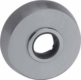 4.1 Glutz Secaport Stainless steel rose 12 mm 5630S Outside rose 5630S Solid satin stainless steel ø 53 mm Projection 12 mm With threaded cam M5 16 mm guide for Glutz glide Inside rose to clip 5630C