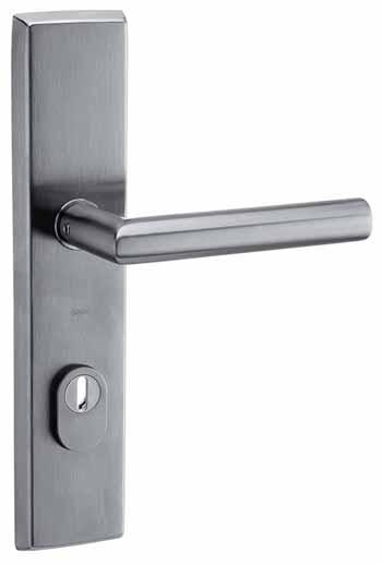 4.1 Glutz Secaport Stainless steel security plate ES 1 6155 Product profile Tested to DIN 18257-ES1-L-ZA (2003-03) EN 1906 resistance class 2 (2002-05) For burglar resistant doors according to ENV