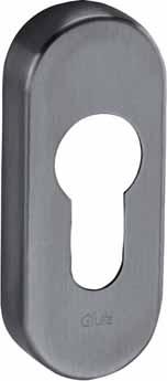 6.1 Roses Stainless steel metal frame cylinder escutcheon 5396C Length 72 mm Width 29 mm Projection 12 mm Fixing centres 50 mm Cutout 5396.0C blank 5396.1C BB standard keyhole 5396.