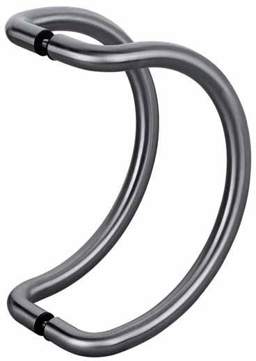 9.1 Pull handles Stainless steel pull handles 5780/5781 Product profile The curved one D = Pull handle ø 25, 31 mm L = Fixing centres: ø 25: 250, 300, 350, 400 mm ø 31: 300, 350,