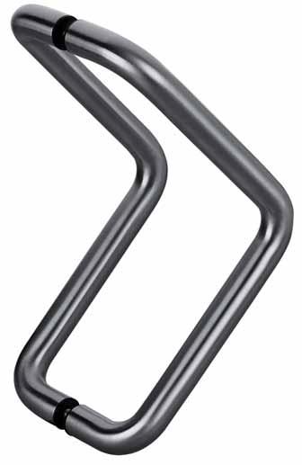 9.1 Pull handles Stainless steel pull handles 5785/5786 Product profile Elegantly shaped D = Pull handle ø 25, 31 mm L = Fixing centres: ø 25: 200, 300, 350, 400, 500 mm ø