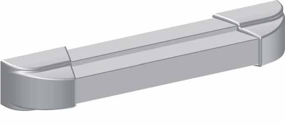 10.1 Panic exit devices Pushbar for metal frame doors 8616 Pushbar Product profile Push bar for active door leaves with a 30º pivot angle and40º for inactive door leaves Push bar
