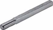 12.1 Accessories and fixing templates Square spindles, screws, bush and cover plate 5905 HESO spindle One side offset drill-hole Galvanised / stainless steel 8x110, 8x135, 8x160 mm 9x110, 9x135,