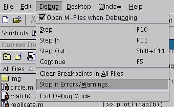 Automatically Switching to Debug Mode MATLAB can be configured to