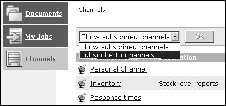 How to subscribe to or unsubscribe from a channel 1 Choose Channels on the side menu.