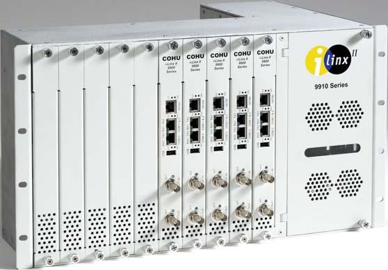 options for high density configurations Integral web server for viewing, control and management using standard web browsers Supports full motion video at selectable range of resolutions up to 4CIF