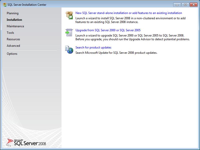 Enterprise Suite Installation and Settings 3 When installing Microsoft SQL Server 008, a warning message is displayed indicating that an installation package for the product Microsoft SQL Server