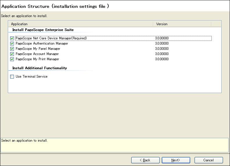 Enterprise Suite Installation and Settings 3 5 In the "Server Structure Option" window of "Enterprise Suite installer", select the method to use to create a database.