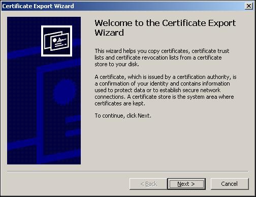 The Certificate dialog box appears.