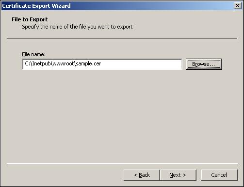 Installing Attached Tools 4 8 In the "File to Export" page, type in
