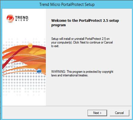 Installing and Removing PortalProtect To uninstall PortalProtect using Setup.exe program: 1. Navigate to Setup.exe and open it.