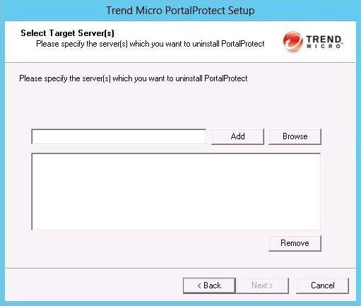 Installing and Removing PortalProtect FIGURE 2-43. Select Target Server(s) screen 9.
