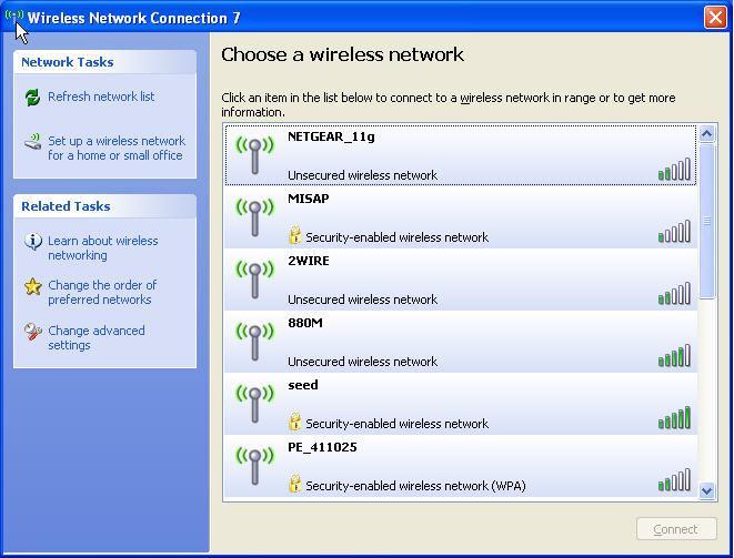 Step 3: In the Wireless Network Connection Status screen, click View Wireless Networks to open the Wireless Network Connection screen.