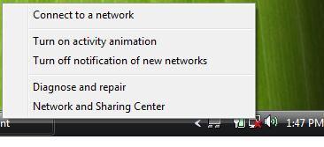 5.2 Windows Vista WLAN AutoConfig Step 1: Click the network icon for wireless