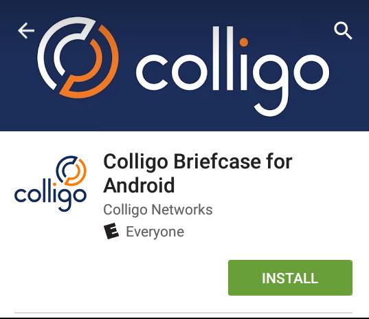 Installation and First Launch Technical Requirements Please refer to the Release Notes for the latest Technical Requirements. Installation Colligo Briefcase is available from the Android Play Store.