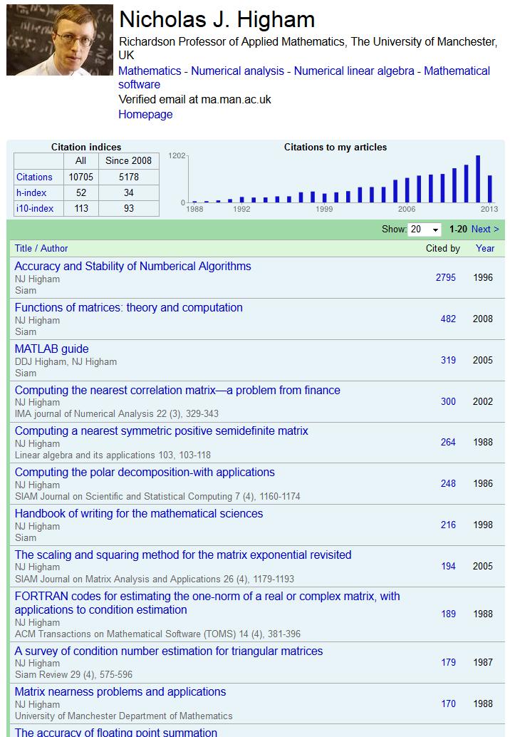 Google Scholar Benefits Easy to set up Automatically finds articles Easy to correct Counts citations (generously) People can follow you You can track citations to your work Cons Doesn t