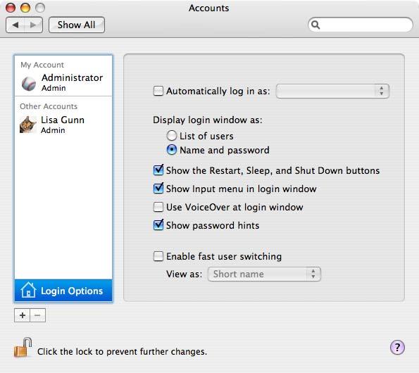 Accounts Accounts Computer Configuration > Policies > Centrify Settings > Mac OS X Settings > Accounts Use the Computer Configuration > Policies > Centrify Corporation Settings > Mac OS X Settings >