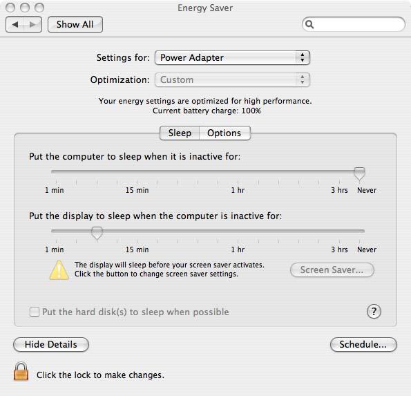 Energy Saver Energy Saver Computer Configuration > Policies > Centrify Settings > Mac OS X Settings > Energy Saver Use the Computer Configuration > Policies > Centrify Corporation Settings > Mac OS X