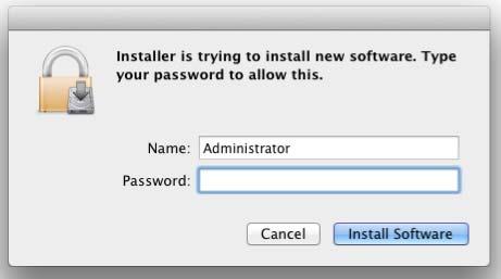 Installing the Centrify agent 10 If prompted, enter the administrator name and password, and click Install Software