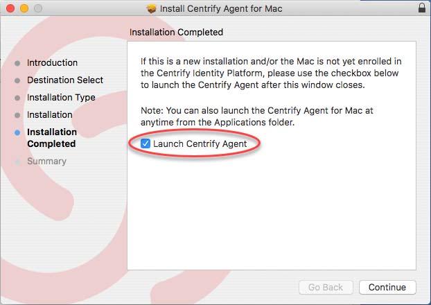 After the installation completes, you can choose to launch the agent.